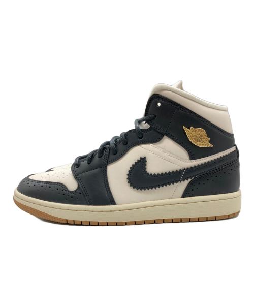 NIKE（ナイキ）NIKE (ナイキ) ハイカットスニーカー / AIR JORDAN 1 MID SE/ Off Noir/Chalk ホワイト×ネイビー / Off Noir/Chalk サイズ:27.5の古着・服飾アイテム