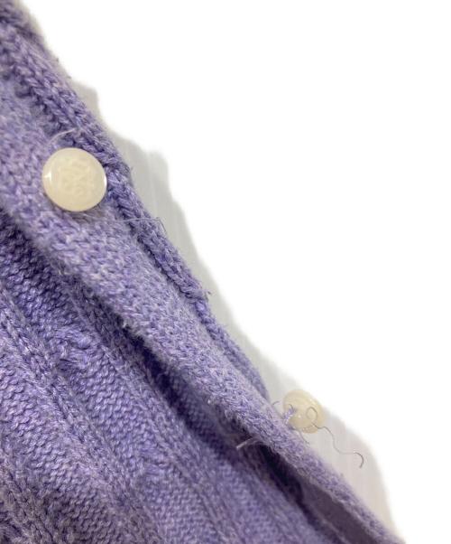 POLO RALPH LAUREN（ポロ・ラルフローレン）POLO RALPH LAUREN (ポロ・ラルフローレン) フレアケーブルニットカーディガン パープル サイズ:L/G　(12-14)の古着・服飾アイテム