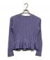 POLO RALPH LAUREN (ポロ・ラルフローレン) フレアケーブルニットカーディガン パープル サイズ:L/G　(12-14)：5000円