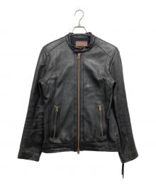 JACKROSE（ジャックローズ）の古着「山羊レザージャケット」｜ブラック