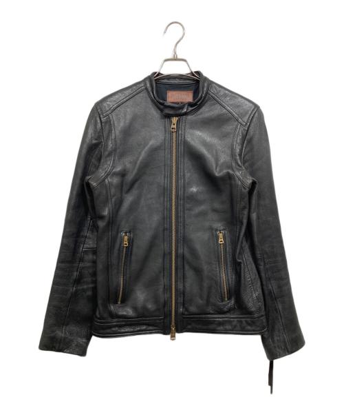 JACKROSE（ジャックローズ）JACKROSE (ジャックローズ) 山羊レザージャケット ブラック サイズ:4(LL相当)の古着・服飾アイテム