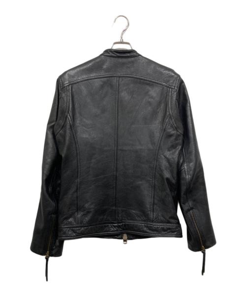 JACKROSE（ジャックローズ）JACKROSE (ジャックローズ) 山羊レザージャケット ブラック サイズ:4(LL相当)の古着・服飾アイテム