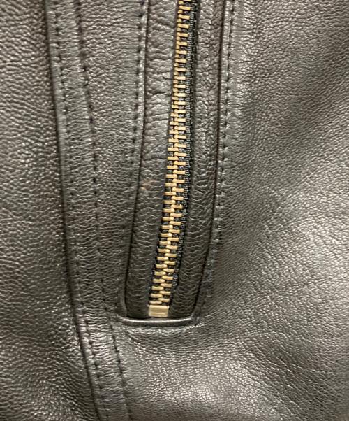 JACKROSE（ジャックローズ）JACKROSE (ジャックローズ) 山羊レザージャケット ブラック サイズ:4(LL相当)の古着・服飾アイテム