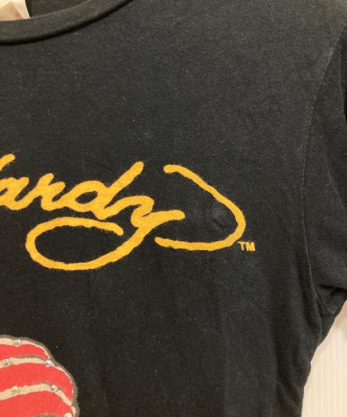 Ed Hardy（エド ハーディー）ED HARDY (エド ハーディー) ラインストーンパイレーツプリントプリントTシャツ ブラック サイズ:Sの古着・服飾アイテム