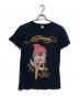 ED HARDY（エド ハーディー）の古着「ラインストーンパイレーツプリントプリントTシャツ」｜ブラック