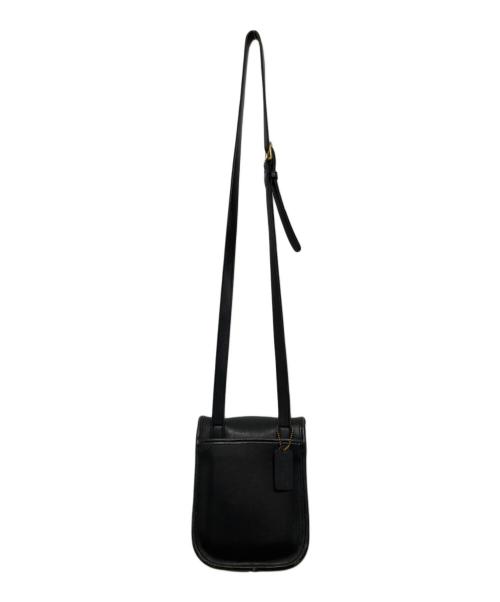 COACH（コーチ）COACH (コーチ) レザーショルダーバッグ ブラックの古着・服飾アイテム