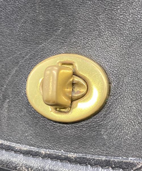 COACH（コーチ）COACH (コーチ) レザーショルダーバッグ ブラックの古着・服飾アイテム
