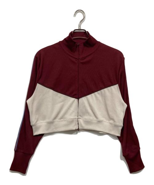 BEAMS BOY（ビームスボーイ）BEAMS BOY (ビームスボーイ) ラインディテールフルジップロングスリーブ ホワイト×レッド サイズ:記載なしの古着・服飾アイテム