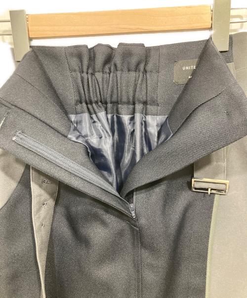 UNITED TOKYO（ユナイテッドトーキョー）UNITED TOKYO (ユナイテッドトーキョー) レイヤードカラータイトスカート グレー サイズ:2の古着・服飾アイテム
