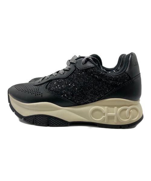 JIMMY CHOO（ジミーチュウ）JIMMY CHOO (ジミーチュウ) 厚底グリッタースニーカー ブラック サイズ:37の古着・服飾アイテム