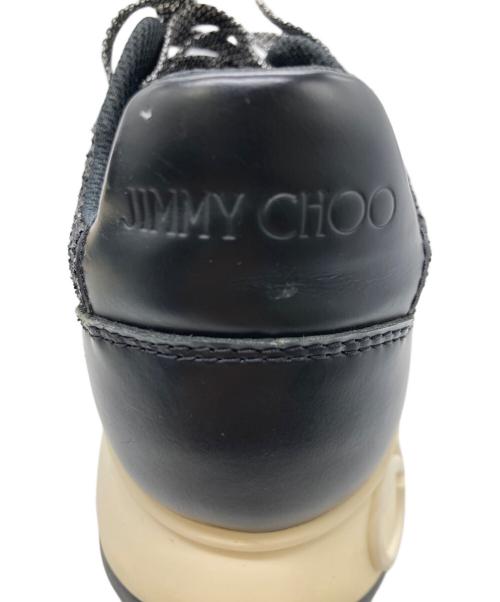 JIMMY CHOO（ジミーチュウ）JIMMY CHOO (ジミーチュウ) 厚底グリッタースニーカー ブラック サイズ:37の古着・服飾アイテム
