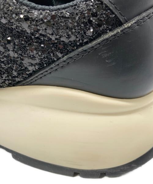 JIMMY CHOO（ジミーチュウ）JIMMY CHOO (ジミーチュウ) 厚底グリッタースニーカー ブラック サイズ:37の古着・服飾アイテム