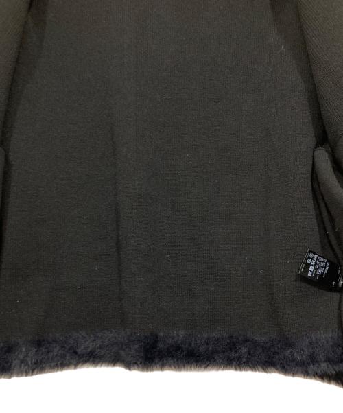 JOURNAL STANDARD（ジャーナルスタンダード）JOURNAL STANDARD (ジャーナルスタンダード) ダブルフェイスフェザークルーネックカーディガン ブラック サイズ:サイズ表記なしの古着・服飾アイテム