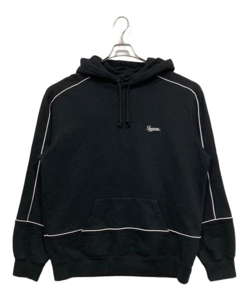 SUPREME（シュプリーム）Supreme (シュプリーム) Piping Hooded Sweatshirt ブラック サイズ:XLの古着・服飾アイテム