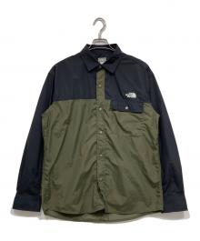 THE NORTH FACE（ザ ノース フェイス）の古着「L/S Nuptse Shirt」｜グリーン×ブラック
