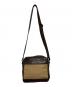 MOTHERHOUSE (マザーハウス) ジュート×レザーショルダーバッグ ベージュ×ブラウン：5000円