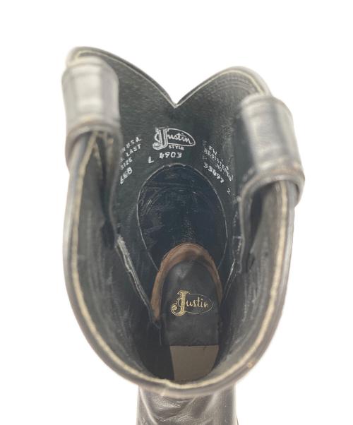 Justin boot（ジャスティンブーツ）Justin boot (ジャスティンブーツ) ウェスタンブーツ ブラック サイズ:6 1/2Bの古着・服飾アイテム