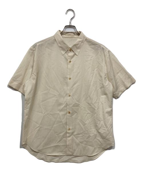 IRENISA（イレニサ）IRENISA (イレニサ) ストライプ半袖シャツ ベージュ サイズ:3の古着・服飾アイテム