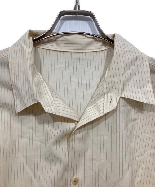 IRENISA（イレニサ）IRENISA (イレニサ) ストライプ半袖シャツ ベージュ サイズ:3の古着・服飾アイテム