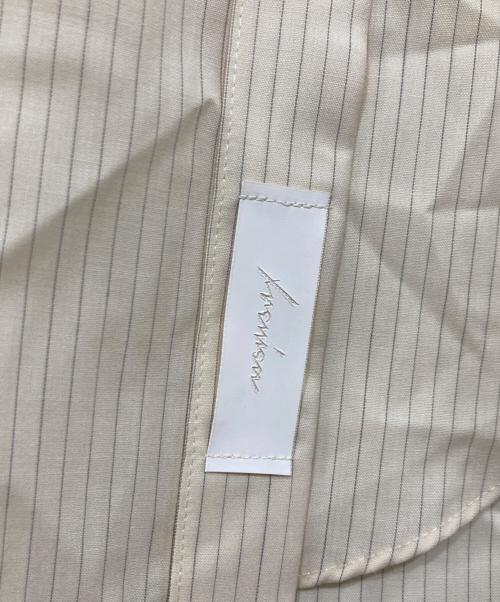 IRENISA（イレニサ）IRENISA (イレニサ) ストライプ半袖シャツ ベージュ サイズ:3の古着・服飾アイテム