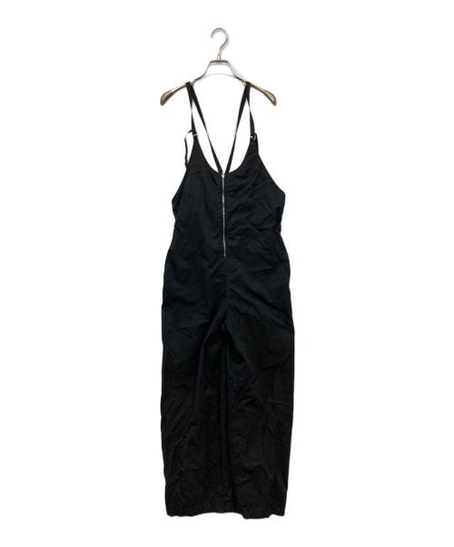JOHNBULL（ジョンブル）Johnbull (ジョンブル) コットンリネンカルゼジップアップサロペット ブラック サイズ:Ｓの古着・服飾アイテム
