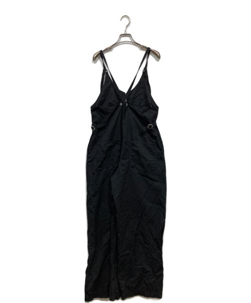 JOHNBULL（ジョンブル）Johnbull (ジョンブル) コットンリネンカルゼジップアップサロペット ブラック サイズ:Ｓの古着・服飾アイテム