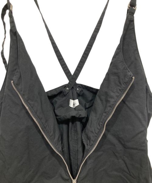 JOHNBULL（ジョンブル）Johnbull (ジョンブル) コットンリネンカルゼジップアップサロペット ブラック サイズ:Ｓの古着・服飾アイテム