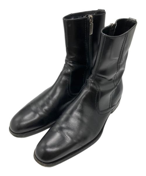 Salvatore Ferragamo（サルヴァトーレ フェラガモ）Salvatore Ferragamo (サルヴァトーレ フェラガモ) サイドジップブーツ ブラック サイズ:7EEの古着・服飾アイテム