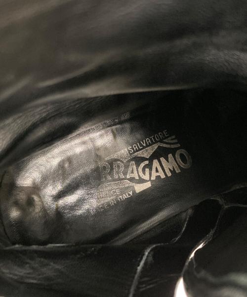 Salvatore Ferragamo（サルヴァトーレ フェラガモ）Salvatore Ferragamo (サルヴァトーレ フェラガモ) サイドジップブーツ ブラック サイズ:7EEの古着・服飾アイテム