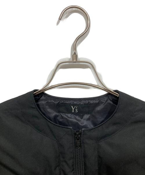 Y's（ワイズ）Y's (ワイズ) ノーカラーダウンジャケット ブラック サイズ:1の古着・服飾アイテム