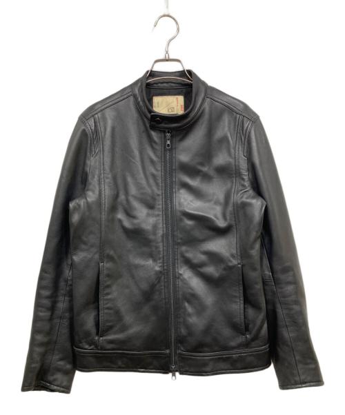 nano・universe（ナノ・ユニバース）nano・universe (ナノ・ユニバース) WONDER LIGHT LEATHERシングルライダース ブラック サイズ:Ｓの古着・服飾アイテム