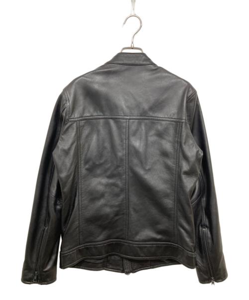nano・universe（ナノ・ユニバース）nano・universe (ナノ・ユニバース) WONDER LIGHT LEATHERシングルライダース ブラック サイズ:Ｓの古着・服飾アイテム