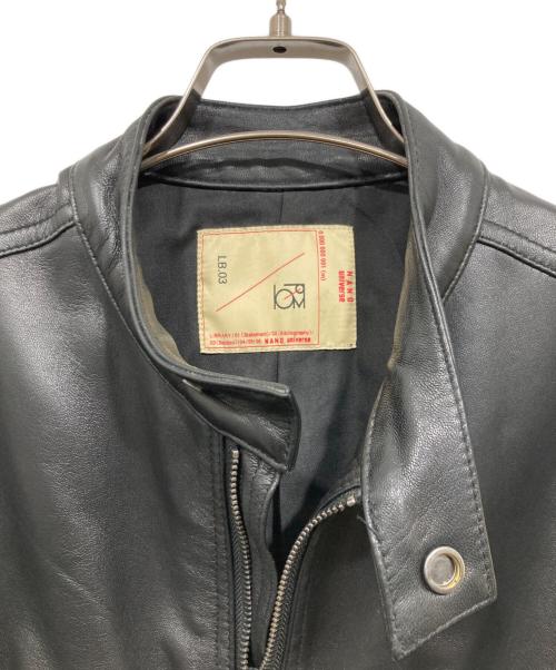 nano・universe（ナノ・ユニバース）nano・universe (ナノ・ユニバース) WONDER LIGHT LEATHERシングルライダース ブラック サイズ:Ｓの古着・服飾アイテム