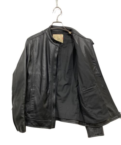 nano・universe（ナノ・ユニバース）nano・universe (ナノ・ユニバース) WONDER LIGHT LEATHERシングルライダース ブラック サイズ:Ｓの古着・服飾アイテム