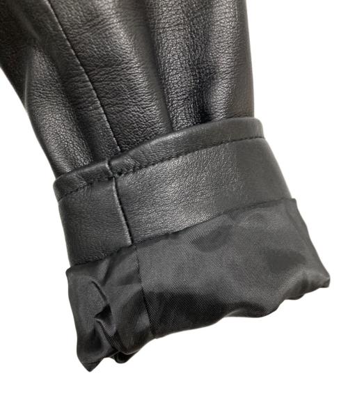 nano・universe（ナノ・ユニバース）nano・universe (ナノ・ユニバース) WONDER LIGHT LEATHERシングルライダース ブラック サイズ:Ｓの古着・服飾アイテム
