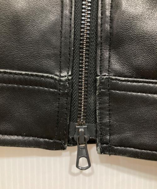 nano・universe（ナノ・ユニバース）nano・universe (ナノ・ユニバース) WONDER LIGHT LEATHERシングルライダース ブラック サイズ:Ｓの古着・服飾アイテム
