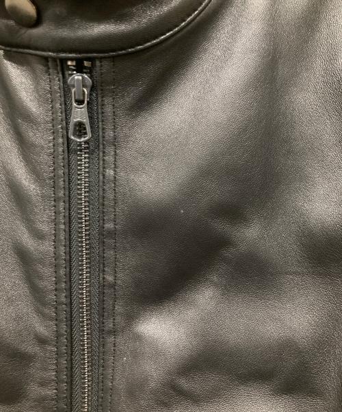 nano・universe（ナノ・ユニバース）nano・universe (ナノ・ユニバース) WONDER LIGHT LEATHERシングルライダース ブラック サイズ:Ｓの古着・服飾アイテム