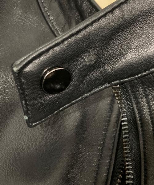 nano・universe（ナノ・ユニバース）nano・universe (ナノ・ユニバース) WONDER LIGHT LEATHERシングルライダース ブラック サイズ:Ｓの古着・服飾アイテム