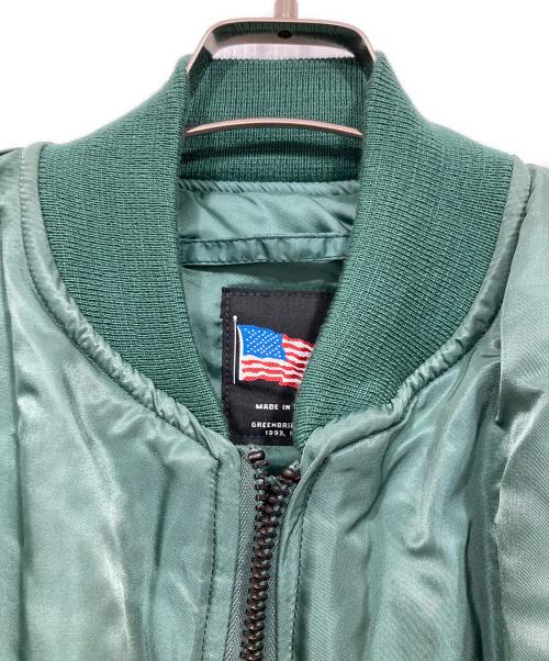 GREENBRIER（グリーンブライヤー）greenbrier (グリーンブライヤー) MA-1ジャケット オリーブ サイズ:X-LARGEの古着・服飾アイテム