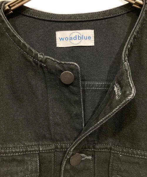 woadblue（ウォードブルー）woadblue (ウォードブルー) BEAMS (ビームス) 別注ノーカラーデニム Gジャン ブラック サイズ:Mの古着・服飾アイテム