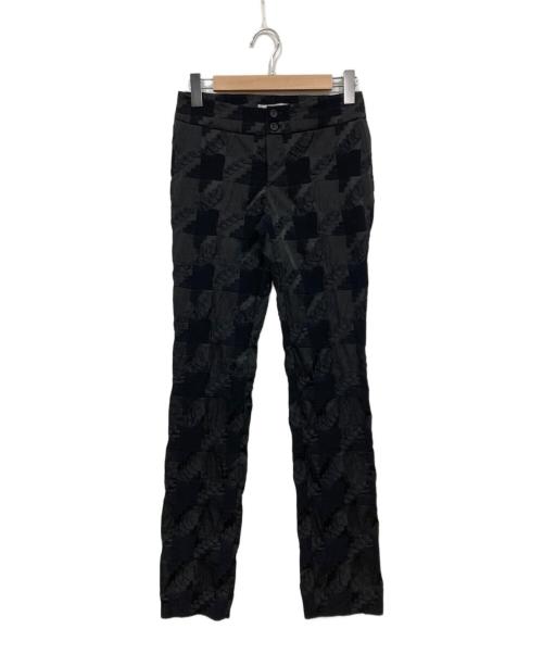 ISSEY MIYAKE（イッセイミヤケ）ISSEY MIYAKE (イッセイミヤケ) ストレッチジャガードパンツ ブラック サイズ:1の古着・服飾アイテム