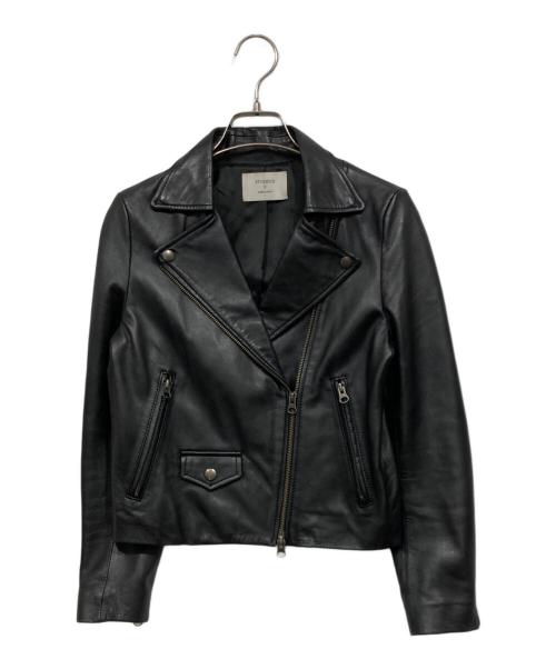 STUDIOUS（ステュディオス）STUDIOUS (ステュディオス) レザーライダースジャケット ブラックの古着・服飾アイテム