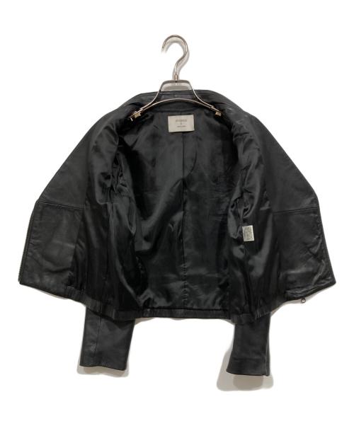 STUDIOUS（ステュディオス）STUDIOUS (ステュディオス) レザーライダースジャケット ブラックの古着・服飾アイテム
