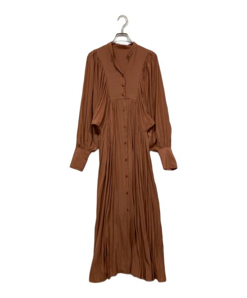 COCODEAL（ココディール）COCODEAL (ココディール) ボリュームスリーブギャザーワンピース ブラウン サイズ:１の古着・服飾アイテム