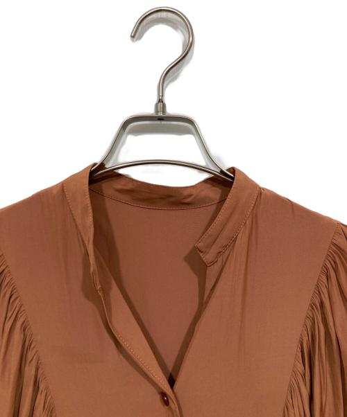 COCODEAL（ココディール）COCODEAL (ココディール) ボリュームスリーブギャザーワンピース ブラウン サイズ:１の古着・服飾アイテム