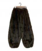 THEREDTHREADザレッドスレッド）の古着「S flip fur pants」｜ブラウン×ブラック