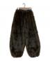 Theredthread（ザレッドスレッド）の古着「S flip fur pants」｜ブラウン×ブラック
