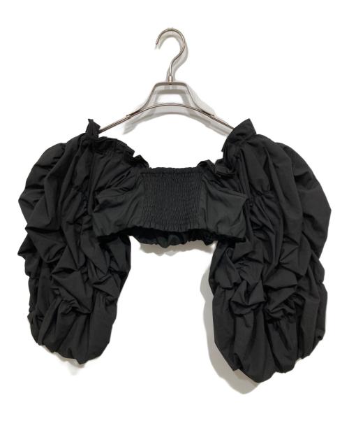 LEINWANDE（ラインヴァンド）LEINWANDE (ラインヴァンド) Flower Bubble Sleeve Top ブラック サイズ:Fの古着・服飾アイテム