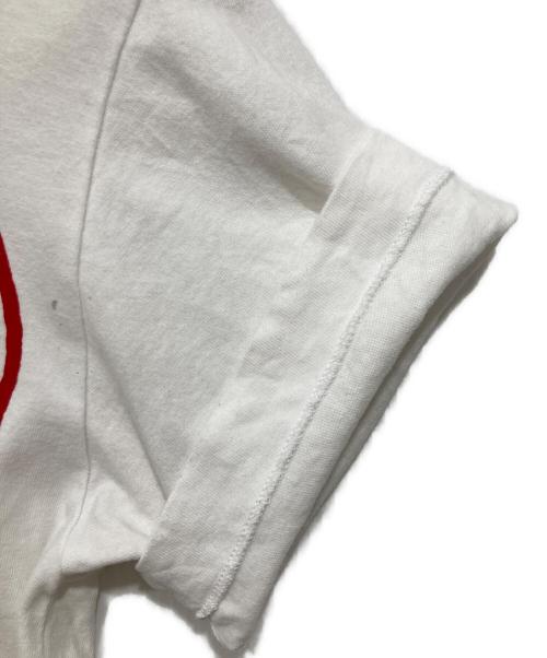 PLAY COMME des GARCONS（プレイコムデギャルソン）PLAY COMME des GARCONS (プレイコムデギャルソン) レッドラインハートプリントTシャツ ホワイト サイズ:Sの古着・服飾アイテム