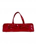 COMME des GARCONS GIRLコムデギャルソンガール）の古着「リボンハンドバッグ」｜レッド